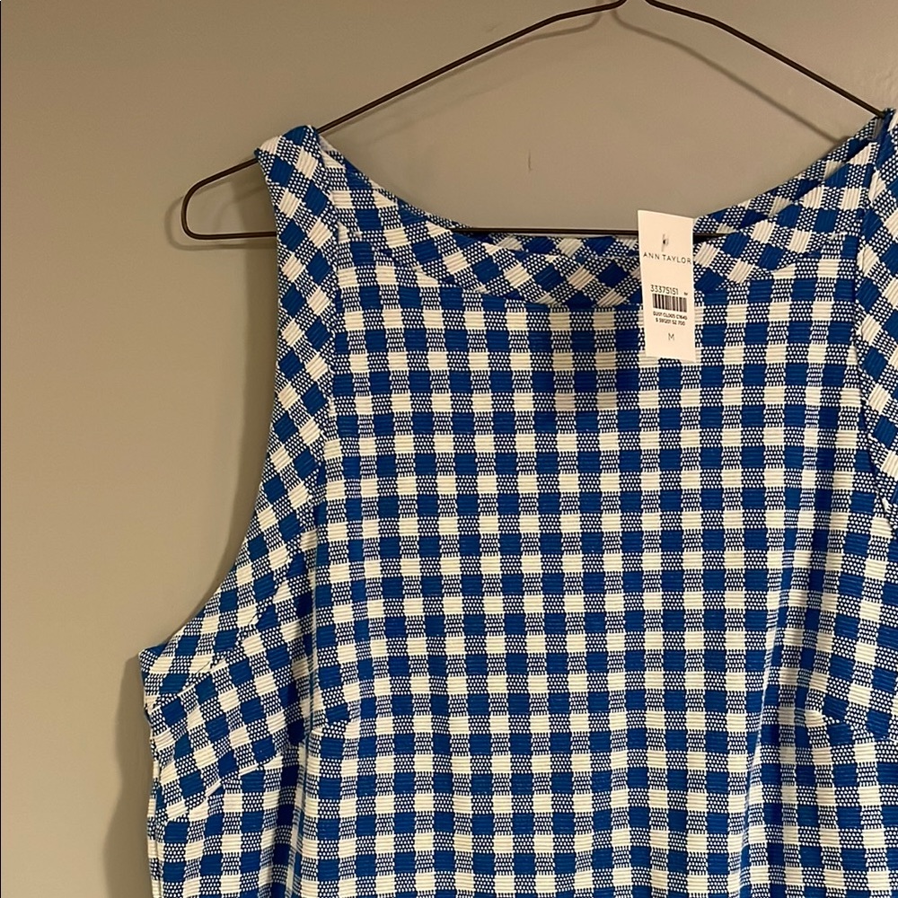 Ann Taylor Checkered Sleeveless Blouse